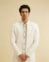 Warm White Elegance Indo Western